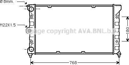 Ava Quality Cooling VN2080 - Радиатор, охлаждение двигателя autospares.lv