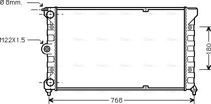 Ava Quality Cooling VN2037 - Радиатор, охлаждение двигателя autospares.lv