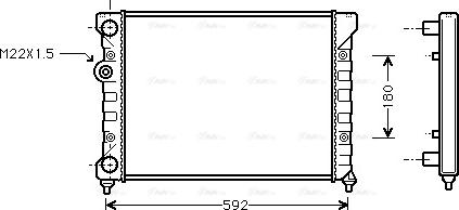 Ava Quality Cooling VN2029 - Радиатор, охлаждение двигателя autospares.lv