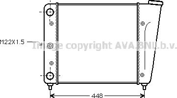 Ava Quality Cooling VN2022 - Радиатор, охлаждение двигателя autospares.lv