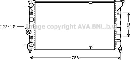 Ava Quality Cooling VN2079 - Радиатор, охлаждение двигателя autospares.lv