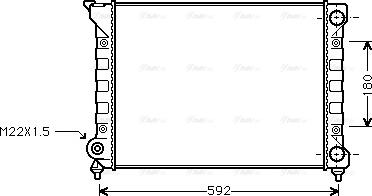 Ava Quality Cooling VN2071 - Радиатор, охлаждение двигателя autospares.lv