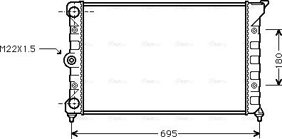 Ava Quality Cooling VN2078 - Радиатор, охлаждение двигателя autospares.lv