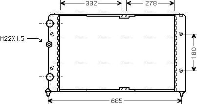 Ava Quality Cooling VN2191 - Радиатор, охлаждение двигателя autospares.lv