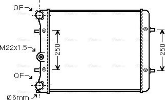 Ava Quality Cooling VN2152 - Радиатор, охлаждение двигателя autospares.lv