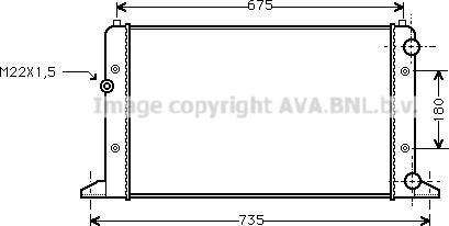 Ava Quality Cooling VN2160 - Радиатор, охлаждение двигателя autospares.lv