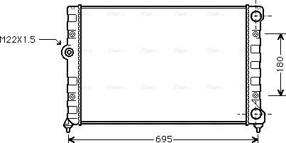 Ava Quality Cooling VN2109 - Радиатор, охлаждение двигателя autospares.lv