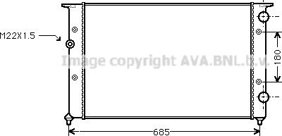 Ava Quality Cooling VN2102 - Радиатор, охлаждение двигателя autospares.lv