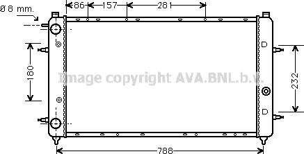 Ava Quality Cooling VN2114 - Радиатор, охлаждение двигателя autospares.lv