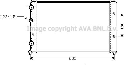 Ava Quality Cooling VN2115 - Радиатор, охлаждение двигателя autospares.lv