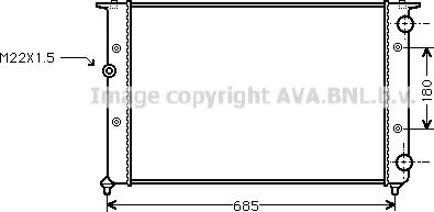 Ava Quality Cooling VN2116 - Радиатор, охлаждение двигателя autospares.lv