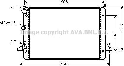 Ava Quality Cooling VN2184 - Радиатор, охлаждение двигателя autospares.lv