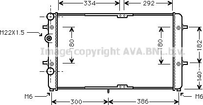 Ava Quality Cooling VN2180 - Радиатор, охлаждение двигателя autospares.lv