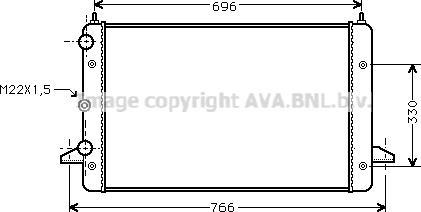 Ava Quality Cooling VN2135 - Радиатор, охлаждение двигателя autospares.lv