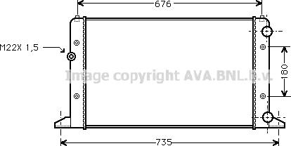 Ava Quality Cooling VN2132 - Радиатор, охлаждение двигателя autospares.lv