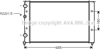 Ava Quality Cooling VN2124 - Радиатор, охлаждение двигателя autospares.lv