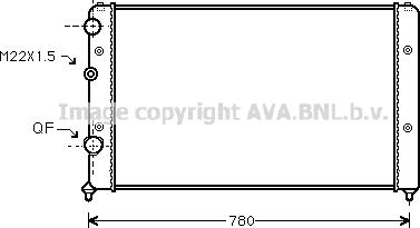 Ava Quality Cooling VN2122 - Радиатор, охлаждение двигателя autospares.lv