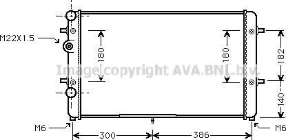 Ava Quality Cooling VN2179 - Радиатор, охлаждение двигателя autospares.lv