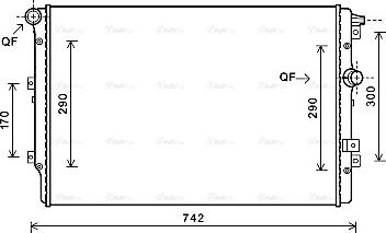 Ava Quality Cooling VN2362 - Радиатор, охлаждение двигателя autospares.lv