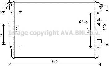 Ava Quality Cooling VN2324 - Радиатор, охлаждение двигателя autospares.lv