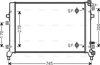 Ava Quality Cooling VN2326 - Радиатор, охлаждение двигателя autospares.lv