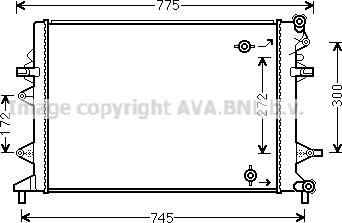 Ava Quality Cooling VN2370 - Радиатор, охлаждение двигателя autospares.lv