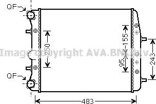 Ava Quality Cooling VNA2373 - Радиатор, охлаждение двигателя autospares.lv