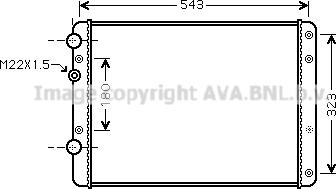 Ava Quality Cooling VN2249 - Радиатор, охлаждение двигателя autospares.lv