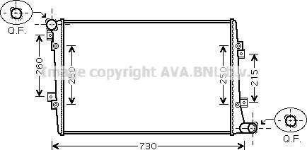 Ava Quality Cooling VN2255 - Радиатор, охлаждение двигателя autospares.lv