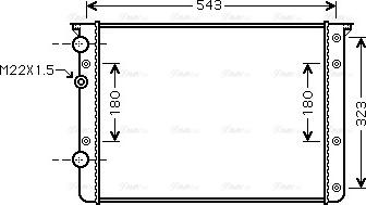 Ava Quality Cooling VN2260 - Радиатор, охлаждение двигателя autospares.lv