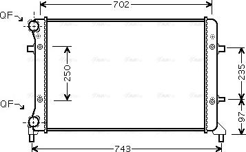 Ava Quality Cooling VN2204 - Радиатор, охлаждение двигателя autospares.lv