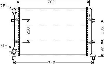 Ava Quality Cooling VN2205 - Радиатор, охлаждение двигателя autospares.lv