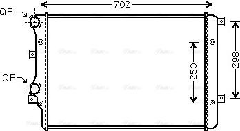 Ava Quality Cooling VN2206 - Радиатор, охлаждение двигателя autospares.lv