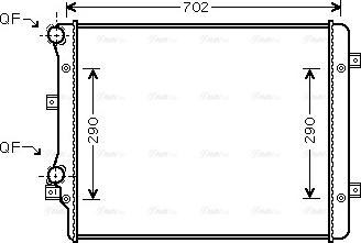 Ava Quality Cooling VN2207 - Радиатор, охлаждение двигателя autospares.lv