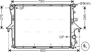 Ava Quality Cooling VN2214 - Радиатор, охлаждение двигателя autospares.lv