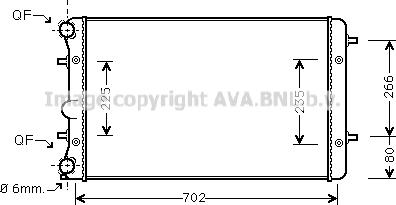 Ava Quality Cooling VN2286 - Радиатор, охлаждение двигателя autospares.lv