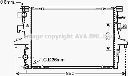 Ava Quality Cooling VNA2230 - Радиатор, охлаждение двигателя autospares.lv