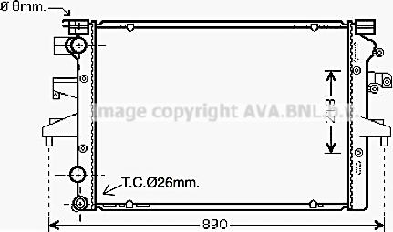 Ava Quality Cooling VN2231 - Радиатор, охлаждение двигателя autospares.lv