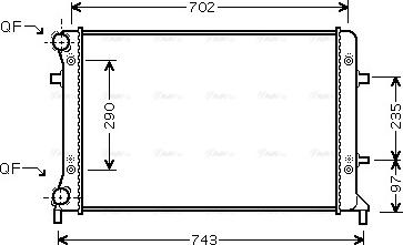 Ava Quality Cooling VN2228 - Радиатор, охлаждение двигателя autospares.lv