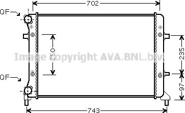 Ava Quality Cooling VN2223 - Радиатор, охлаждение двигателя autospares.lv