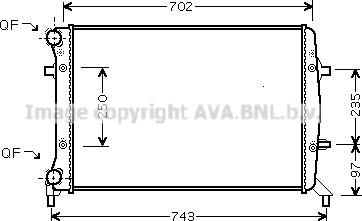 Ava Quality Cooling VN2272 - Радиатор, охлаждение двигателя autospares.lv