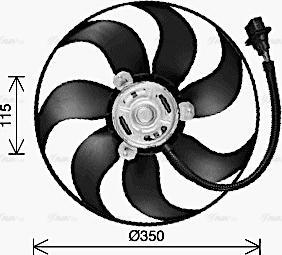 Ava Quality Cooling VN7553 - Вентилятор, охлаждение двигателя autospares.lv