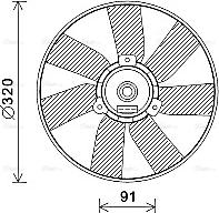 Ava Quality Cooling VN7538 - Вентилятор, охлаждение двигателя autospares.lv