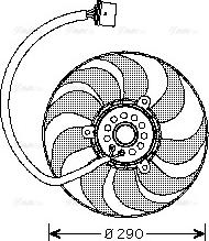 Ava Quality Cooling VN7520 - Вентилятор, охлаждение двигателя autospares.lv