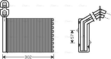 Ava Quality Cooling VNA6201 - Теплообменник, отопление салона autospares.lv