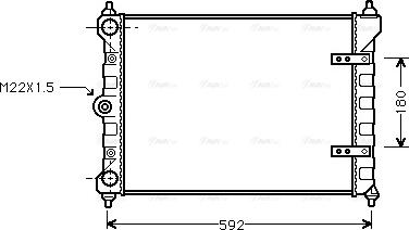 Ava Quality Cooling VNA2095 - Радиатор, охлаждение двигателя autospares.lv