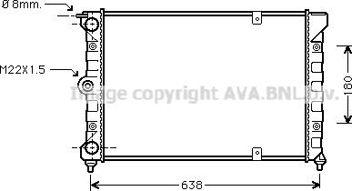 Ava Quality Cooling VNA2018 - Радиатор, охлаждение двигателя autospares.lv