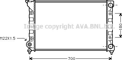 Ava Quality Cooling VNA2072 - Радиатор, охлаждение двигателя autospares.lv