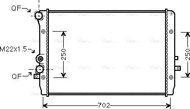 Ava Quality Cooling VNA2193 - Радиатор, охлаждение двигателя autospares.lv