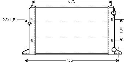 Ava Quality Cooling VNA2160 - Радиатор, охлаждение двигателя autospares.lv